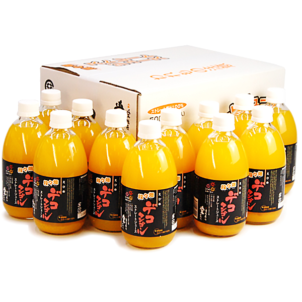 愛媛県産100％ストレート果汁ジュース　デコすけ（不知火） 12本